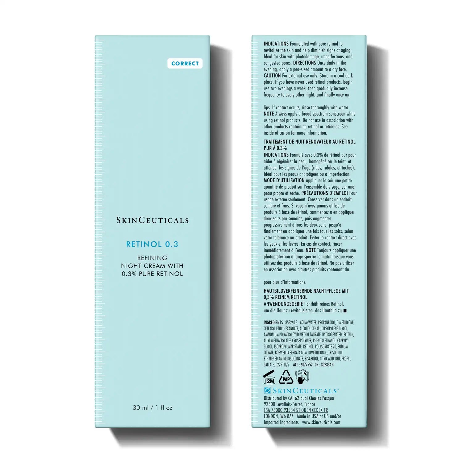 SkinCeutical Retinol indpakning
