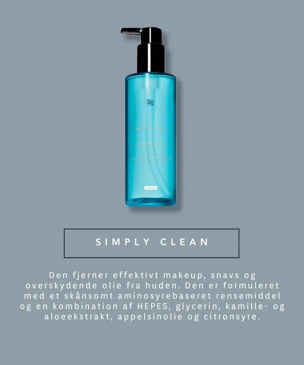 simply clean skinceuticals - blå baggrund