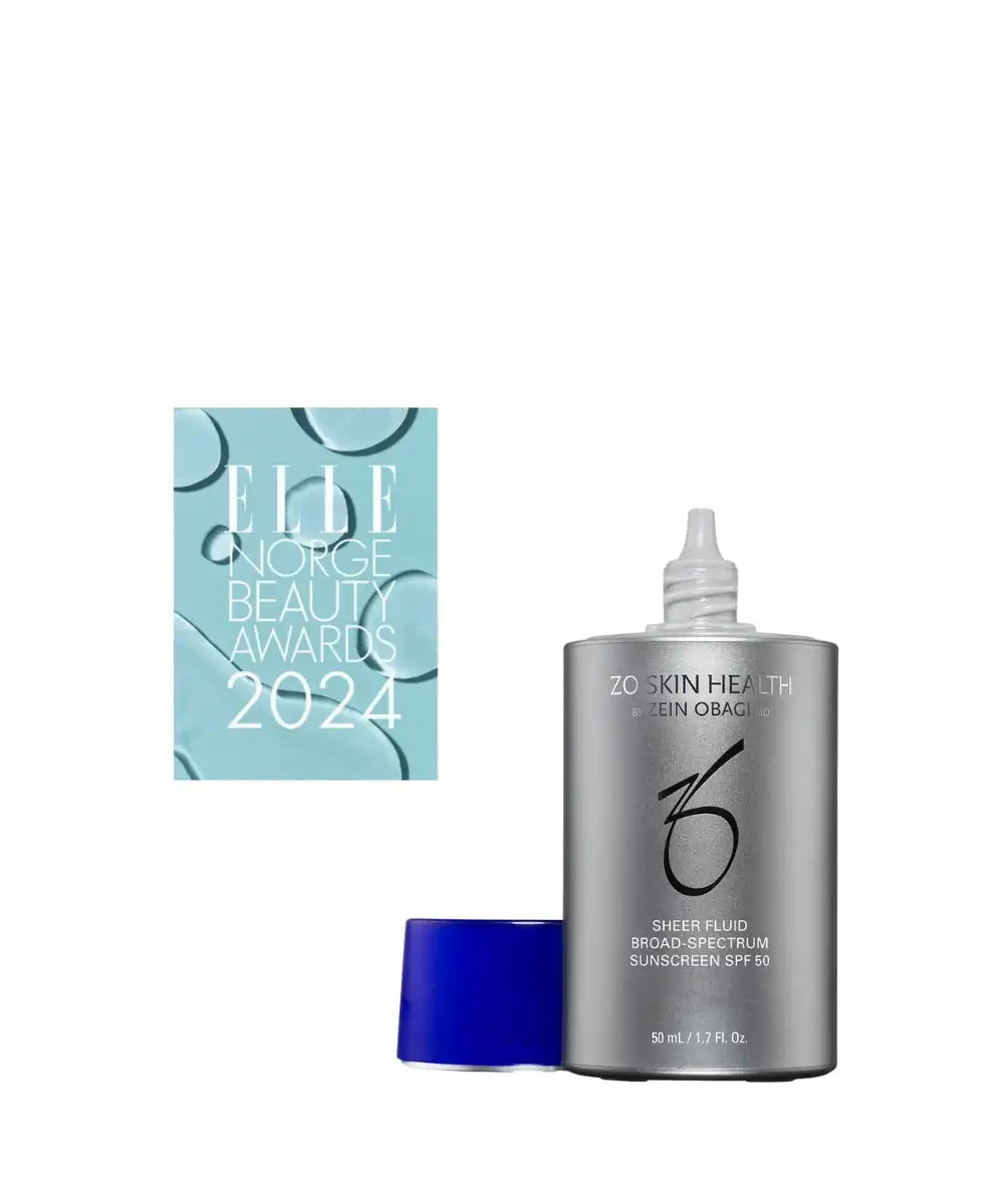 ZO Skin Health Sheer Fluid SPF 50 – Ultra-let solcreme ⎥Gladhud ZO Skin Health Sheer Fluid SPF 50 – Ultra-let solcreme ⎥Gladhud