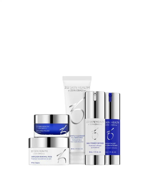 ZO Skin Health Skin Brightening Program – komplet sæt mod pigment og ujævn hudtone ⎥Gladhud - hvid baggrund