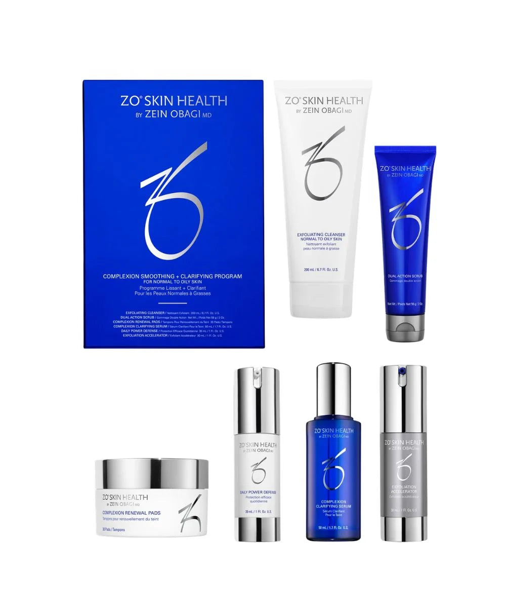 Complexion Smoothing + Clarifying Program på hvid baggrund
 